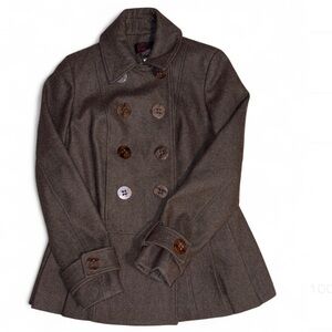 Women's Double-Breasted Grey/Olive Jacket